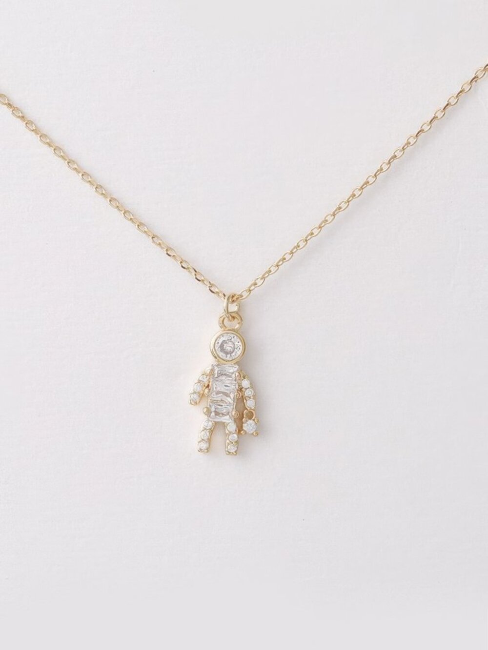 Jeweled Shopper Pendant Necklace